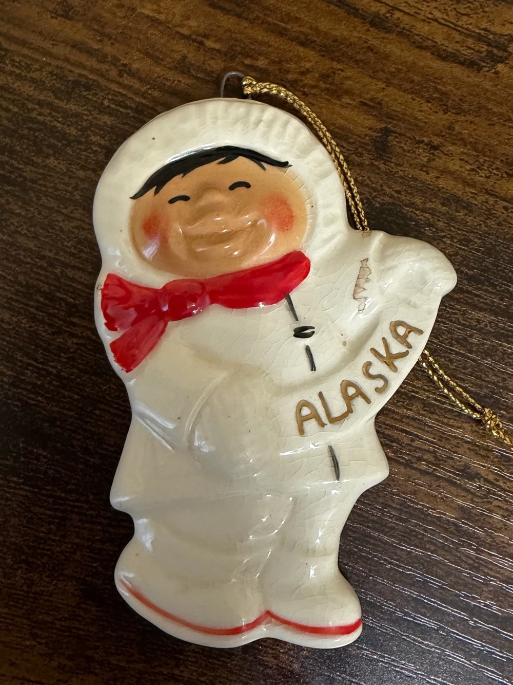 Collectible Alaska Snow Babies Ceramic Christmas Ornament Alan Johnson
